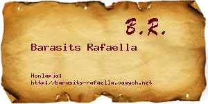 Barasits Rafaella névjegykártya